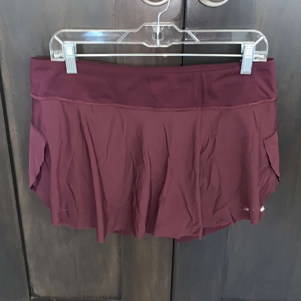 Women’s Maroon Lululemon Quick Pace Golf or Tennis Skort Size 10